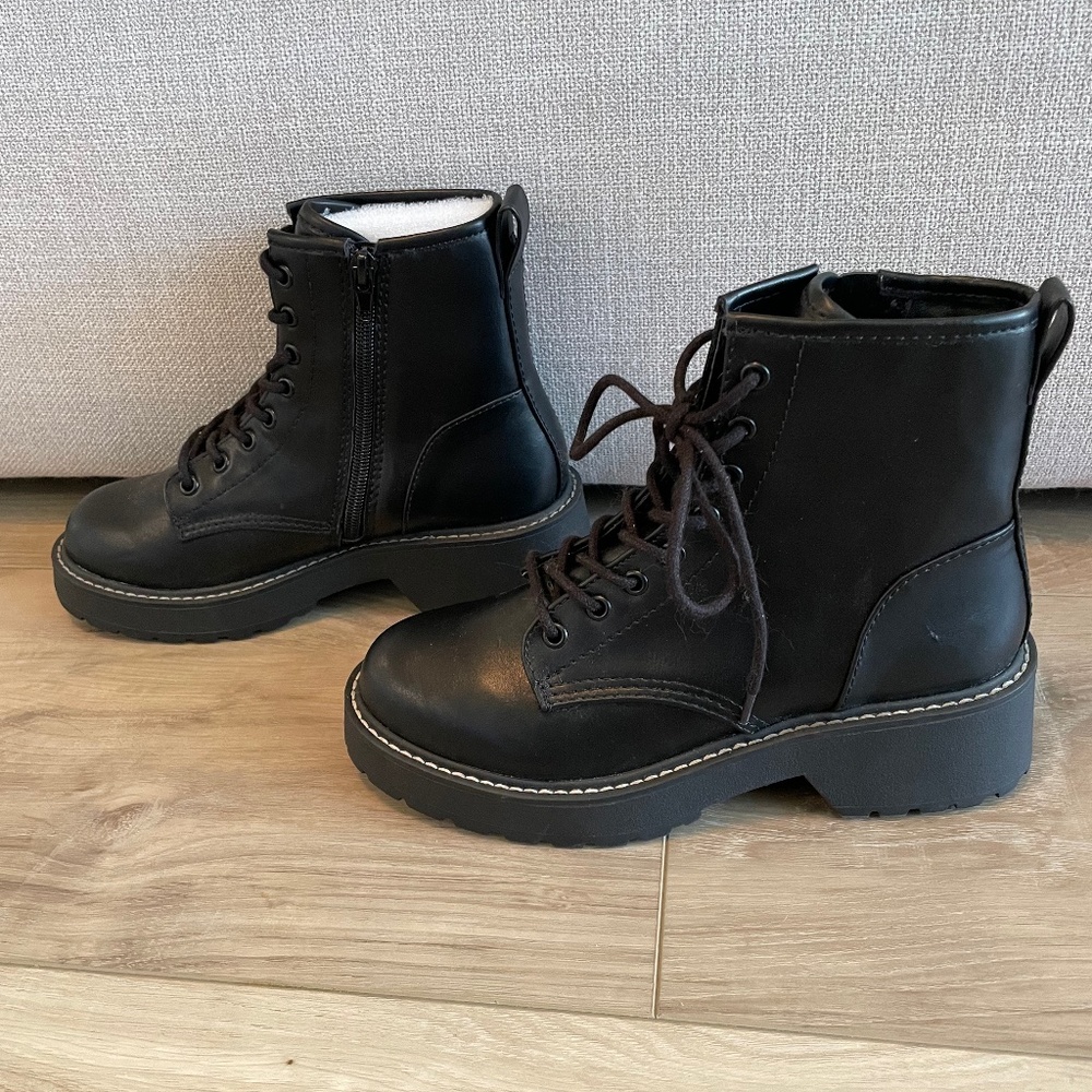 Madden Girl Black Combat Boots